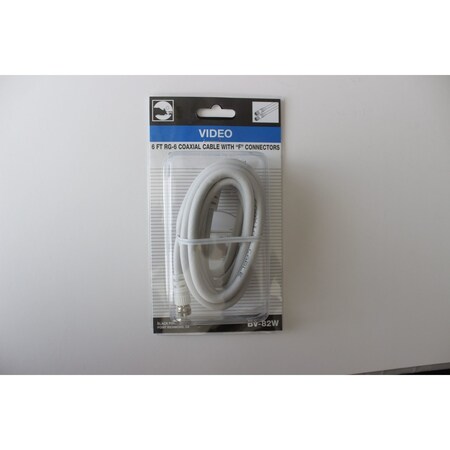Black Point Products 6 ft. L Coaxial Cable HDMI BV-082-WHITE